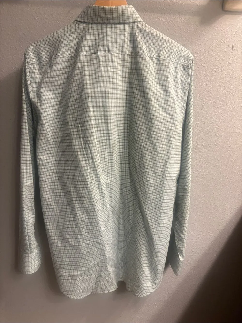 Banana Republic Mint Green Micro-Check Dress Shirt